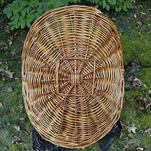 Wicker Gathering Basket Flowers Herbs Brown 18" x 21" X 17" Country Farm Vintage - Picture 8 of 11